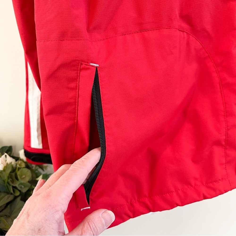 Omega Men’s Newport Red ColorBlock Waterproof Performance Shell Jacket Medium - Picture 5 of 10